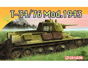 DRAGON D7277 T 34/76 MOD 1943 KIT 1:72 Modellino