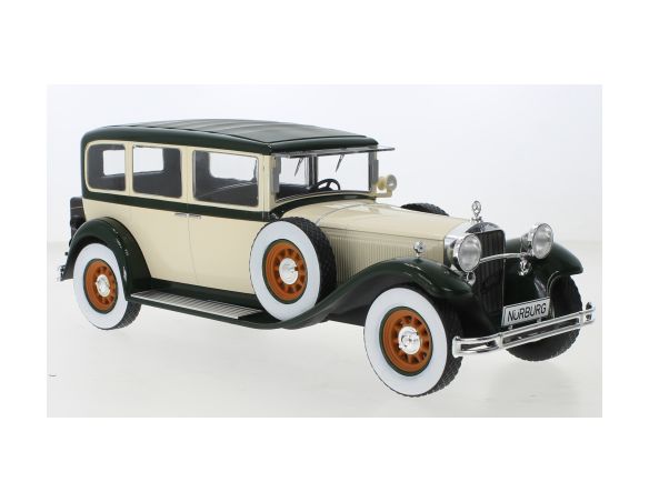 MODELCARGROUP MCG18410 MERCEDES TYP NUERBURG 460/460 K (W08) 1928 BEIGE/DARK GREEN 1:18 Modellino