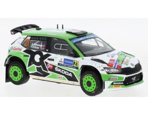 IXO MODEL RAM862 SKODA FABIA RALLY2 EVO N.21 RALLY ESTLAND 2022 MIKKELSEN/ERIKSEN 1:43 Modellino