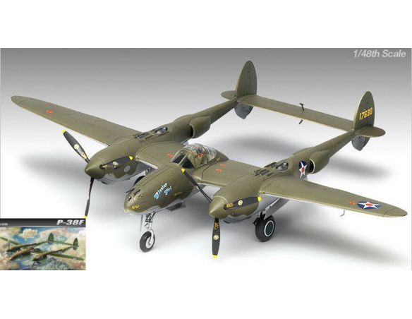 ACADEMY ACD12208 P 38 LIGHTING CLACIER KIT 1:48 Modellino