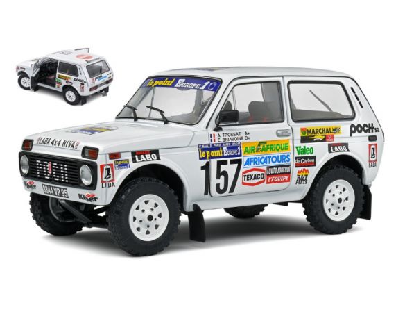 SOLIDO SL1807303 LADA NIVA N.157 PARIS DAKAR 1983 TROSSAT/BRIAVOINE 1:18 Modellino