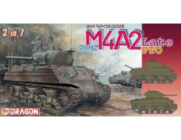 DRAGON D6462 U.S.MARINES M4A2(W) (PTO)  KIT 1:35 Modellino