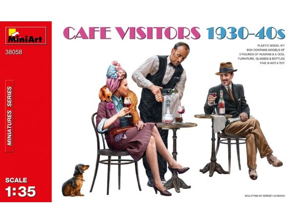 MINIART MIN38058 CAFE VISITORS 1930-40s KIT 1:35 Modellino