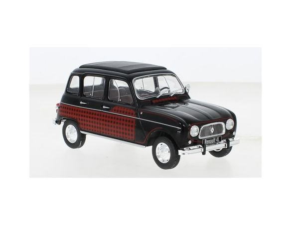 WHITEBOX WB124151 RENAULT 4L PARISIENNE 1954 BLACK/DECORATED 1:24 Modellino