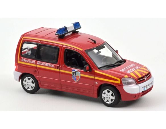 NOREV NV155722 CITROEN BERLINGO 2004 POMPIERS CECOURS MEDICAL 1:43 Modellino