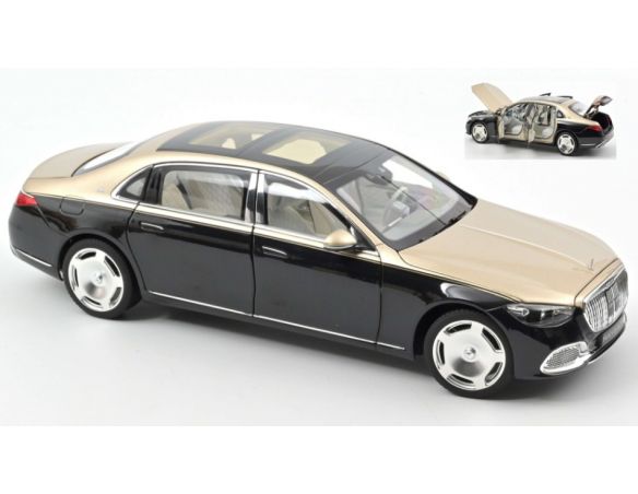 NOREV NV183917 MERCEDES MAYBACH S 680 4MATIC 2021 GOLD MET./BLACK MET.1:18 Modellino