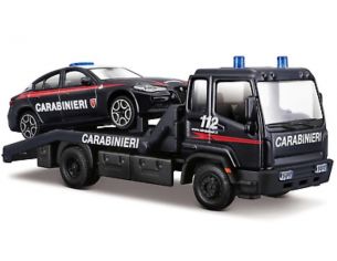 BBURAGO BU31424C ALFA ROMEO GIULIA CARABINIERI SU CARRO ATTREZZI 1:43 Modellino