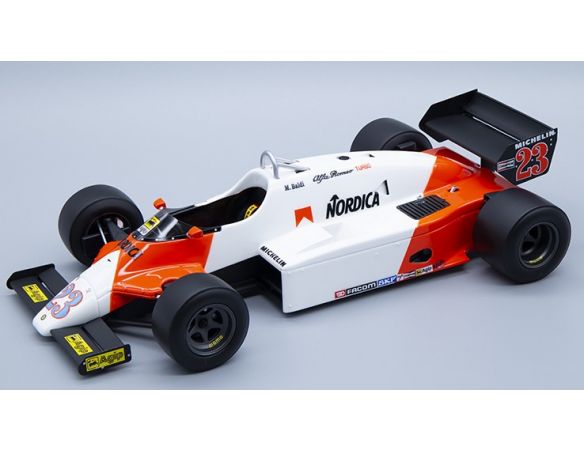 TECNOMODEL TMD18230C ALFA ROMEO 183T N.23 MONACO GP 1983 M.BALDI 1:18 Modellino