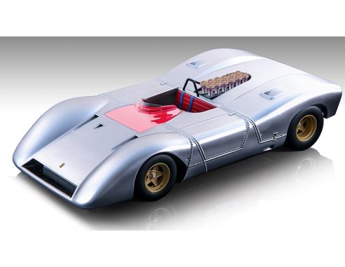 TECNOMODEL TMD18250B FERRARI 612 CAN-AM PRESS VERSION 1968 MATT ALUMINIUM 1:18 Modellino