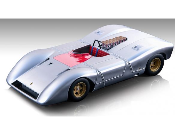 TECNOMODEL TMD18250B FERRARI 612 CAN-AM PRESS VERSION 1968 MATT ALUMINIUM 1:18 Modellino