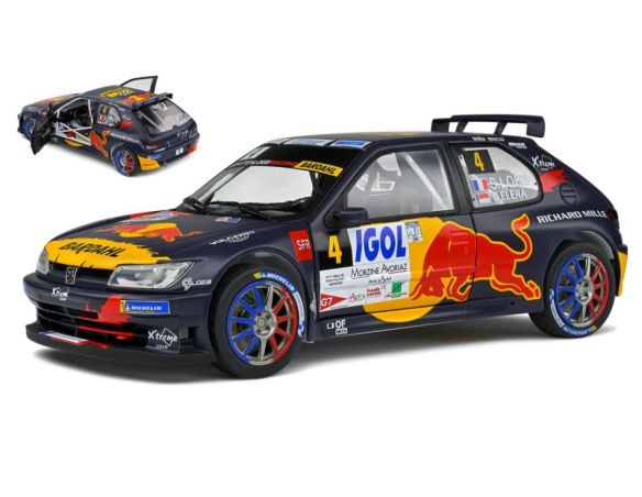 SOLIDO SL1808301 PEUGEOT 306 MAXI N.4 RALLY DU MONT BLANC 2021 S.LOEB/D.ELENA 1:18 Modellino