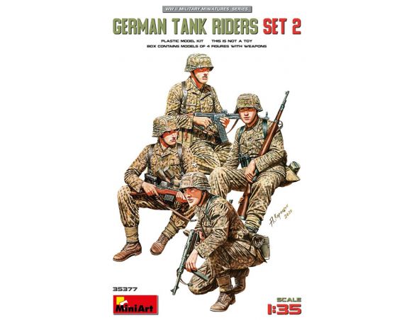 MINIART MIN35377 GERMAN TANK RIDERS SET 2  KIT 1:35 Modellino