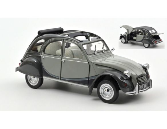 NOREV NV181487 CITROEN 2CV CHARLESTON 1983 GREY & GREY 1:18 Modellino