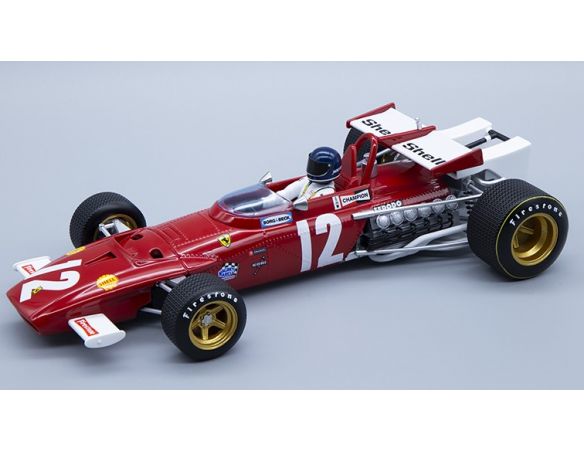 TECNOMODEL TMD18064B FERARI 312B N.12 WINNER GP AUSTRIA 1970 J.ICKX W/DRIVER 1:18 Modellino