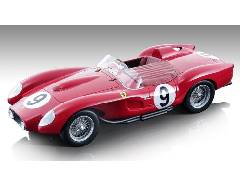 TECNOMODEL TMD18254C FERRARI 250 TR PONTOON-FENDER N.9 LE MANS 1957 GENDEBIEN/TRINTIGNANT1:18 Modellino