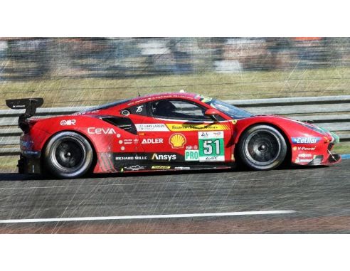 LOOKSMART LS18LM032 FERRARI 488 GTE EVO N.51 AF CORSE 2nd LMGTE 2022 PIER G./CAL./SERRA 1:18 Modellino