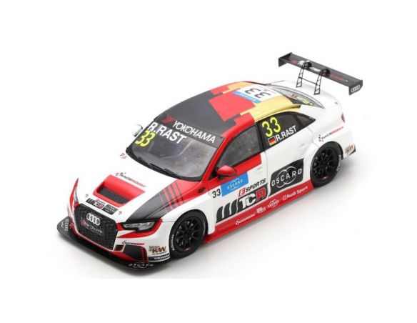 SPARK MODEL SG572 AUDI RS 3 N.33 WTCR NURBURGRING 2018 RENE' RAST 1:43 Modellino