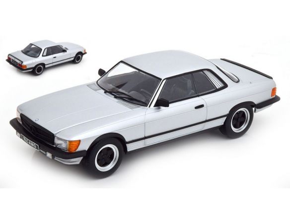 KK SCALE KKDC180891 MERCEDES 500 SLC 1985 SILVER/MATT BLACK 1:18 Modellino