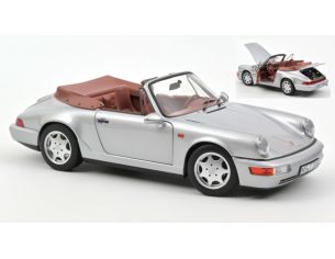 NOREV NV187330 PORSCHE 911 CARRERA 2 CABRIOLET 1990 SILVER 1:18 Modellino
