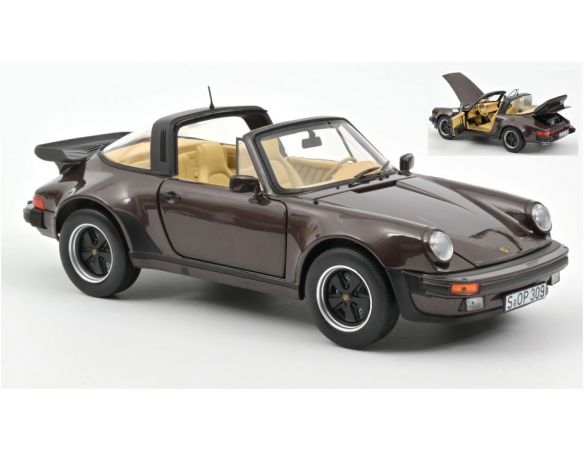 NOREV NV187665 PORSCHE 911 TURBO TARGA 1987 BROWN METALLIC 1:18 Modellino