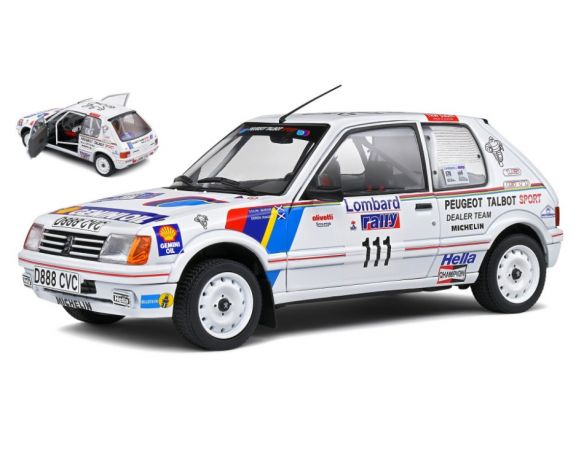 SOLIDO SL1801715 PEUGEOT 205 GTI N.111 LOMBARD RAC RALLY 1988 C.MCRAE/D.RINGER 1:18 Modellino