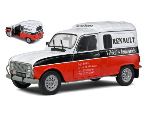SOLIDO SL1802206 RENAULT 4LF4 VEHICULE INDUSTRIEL 1988 WHITE/RED 1:18 Modellino
