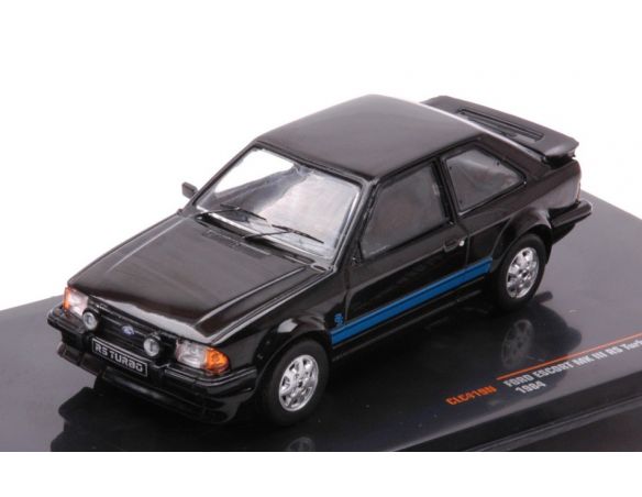 IXO MODEL CLC419N FORD ESCORT MK III RS TURBO 1984 BLACK 1:43 Modellino