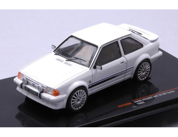 IXO MODEL CLC420N FORD ESCORT MK III RS TURBO 1984 WHITE 1:43 Modellino