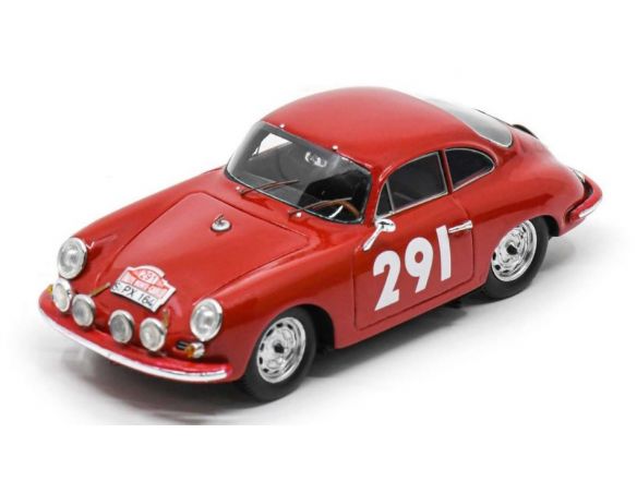 SPARK MODEL S6143 PORSCHE 356B T6 CARRERA 2 GT N.291 RALLY MONTE CARLO 1963 WALTER-STOCK Modellino