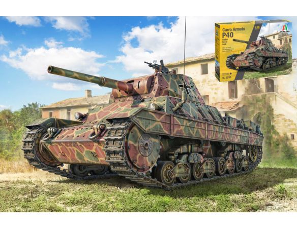 ITALERI IT6599 CARRO ARMATO PESANTE P40 ANSALDO 1943-44 KIT 1:35 Modellino