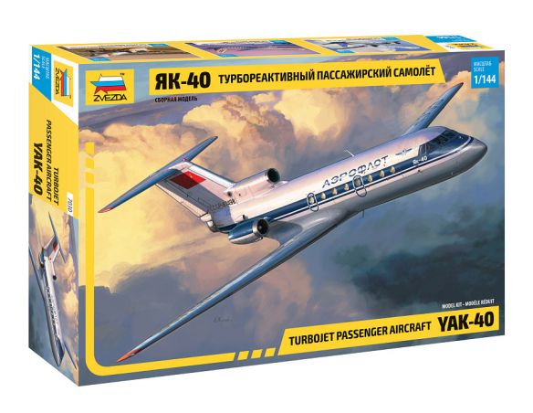 ZVEZDA Z7030 YAK-401/144 TURBOJET PASSENGER AIRCRAFT KIT 1:144 Modellino