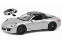 SCHUCO SH450759800 PORSCHE 911 CARRERA TARGA 4 GTS CABRIO 2014 SILVER 1:43 Modellino