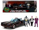 JADA TOYS JADA253215011 BATMOBILE 1966 WITH FIGURE BATMAN, ROBIN, THE PENGUIN, THE JOKER 1:24 Modellino