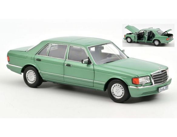 NOREV NV183469 MERCEDES 500 SEL 1991 LIGHT GREEN METALLIC 1:18 Modellino
