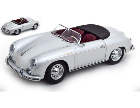 KK SCALE KKDC120092 PORSCHE 356 A SPEEDSTER 1955 SILVER 1:12 Modellino