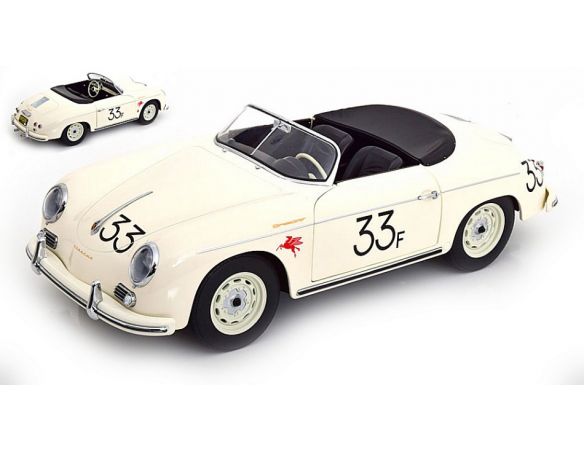 KK SCALE KKDC120096 PORSCHE 356 A SPEEDSTER N.33 JAMES 1955 WHITE 1:12 Modellino