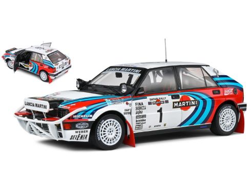 SOLIDO SL1807803 LANCIA DELTA HF N.1 RALLY KENYA 1991 W/NIGHT LIGHT RECALDE/CHRISTIE 1:18 Modellino