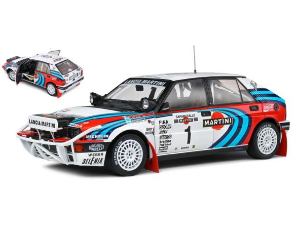 SOLIDO SL1807803 LANCIA DELTA HF N.1 RALLY KENYA 1991 W/NIGHT LIGHT RECALDE/CHRISTIE 1:18 Modellino