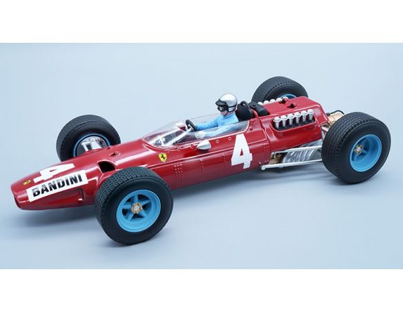TECNOMODEL TMD18098A FERRARI 512 F1 N.4 ITALY GP 1965 L.BANDINI W/DRIVER 1:18 Modellino