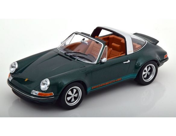 KK SCALE KKDC180473 SINGER 911 TARGA MET.DARK GREEN 1:18 Modellino