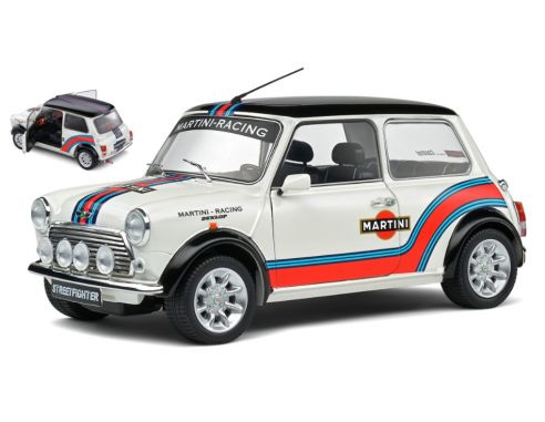 SOLIDO SL1800610 MINI COOPER SPORT MARTINI EVOCATION 1998 WHITE  1:18 Modellino