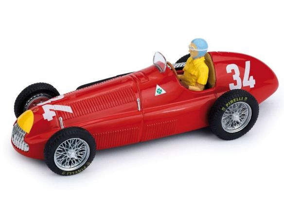 BRUMM BM0036CH ALFA ROMEO J.M.FANGIO 1950 N.34 WORLD CHAMPION C/PILOTA 1:43 Modellino