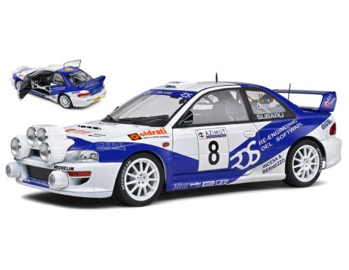 SOLIDO SL1807403 SUBARU IMPREZA WRC99 N.8 RALLY MONZA 2000 W/LIGHTS ROSSI/CASSINA 1:18 Modellino