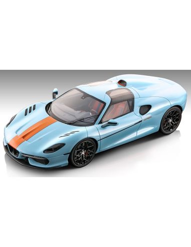 TECNOMODEL TMD18268C TOURING SUPERLEGGERA ARESE RH95 2021 GULF COLOR 1:18 Modellino