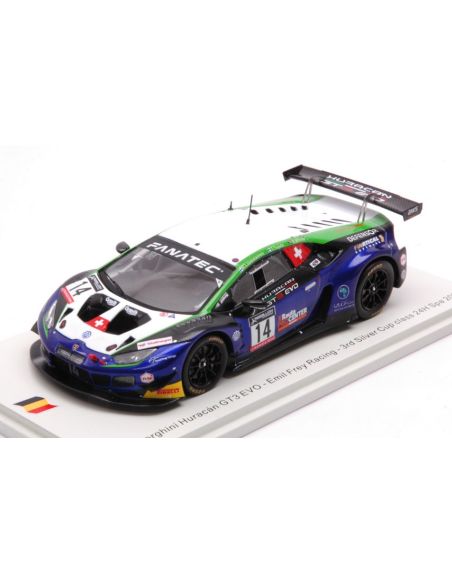 SPARK MODEL SB510 LAMBORGHINI HURACAN GT3 N.14 3rd CLASS 24 H SPA 2022 TUJULA-WHITE-LAPPAL Modellino