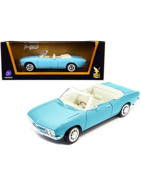 LUCKY DIE CAST LDC92498LB CHEVROLET CORVAIR MONZA CABRIO 1969 LIGHT BLUE 1:18 Modellino