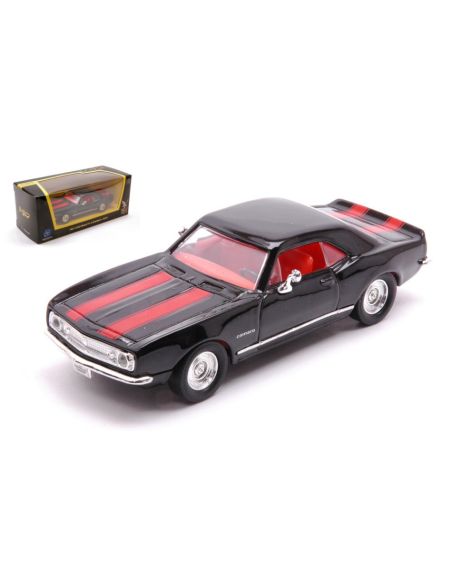 LUCKY DIE CAST LDC94216BK CHEVROLET CAMARO Z-28 1967 BLACK  W/RED STRIPES 1:43 Modellino