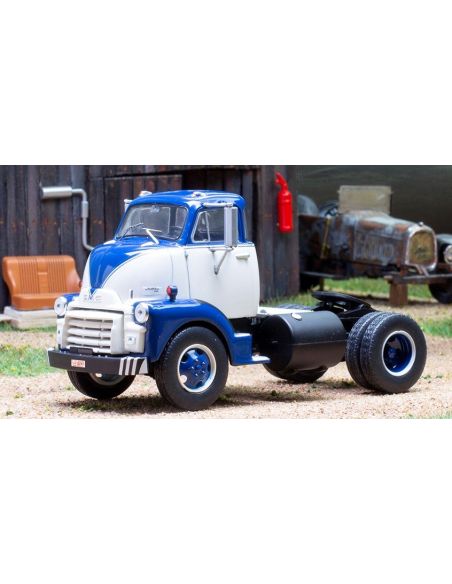 IXO MODEL TR150 GMC 950 COE 1954 WHITE/BLUE 1:43 Modellino