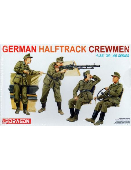 DRAGON D6193 GERMAN HALFTRACK CREWMAN KIT 1:35 Modellino