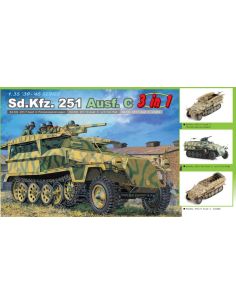 DRAGON D6224 SD KFZ 251/10 3,7 cm PAK 3 KIT 1:35 Modellino